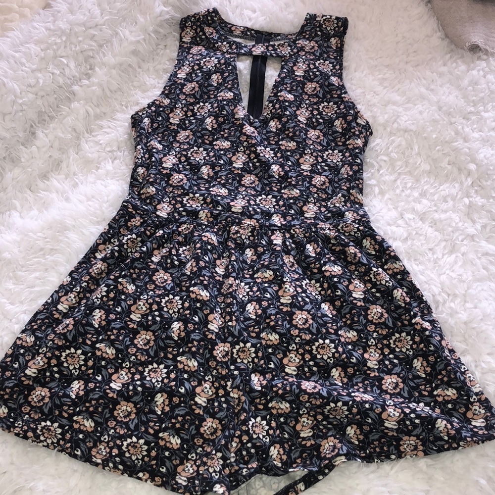 hollister floral romper